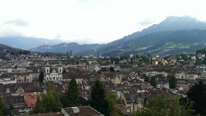 Lucerne, Switzerland from a hillside tower