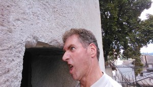 A passageway through the wall of the old city in Lucerne. Bonk! 