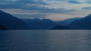 View of Lake Como, Italy, from the ferry from Varenna to Menaggio