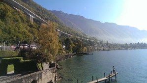 Highway bridge in Mantreux, Switzerland
