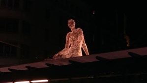 These are made of chicken wire, and are illuminated at some of the train stations. Pretty cool, huh?