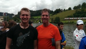 Chris and I at a rwing regatta in Lucerne