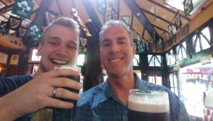 Chris and me with our 2 Guinness