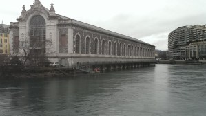Hydroelectric plant in Geneva on the Rhone