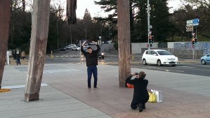Knucklehead at UN Chair memorializing land mine victims